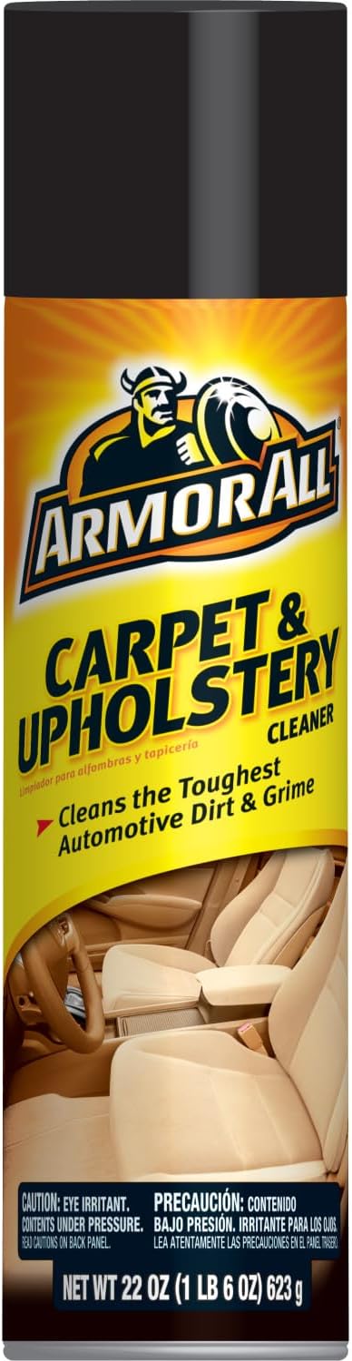 Armor All Fabric and Carpet Cleaner for Cars, Car Upholstery Cleaner Spray, 22 Fl Oz