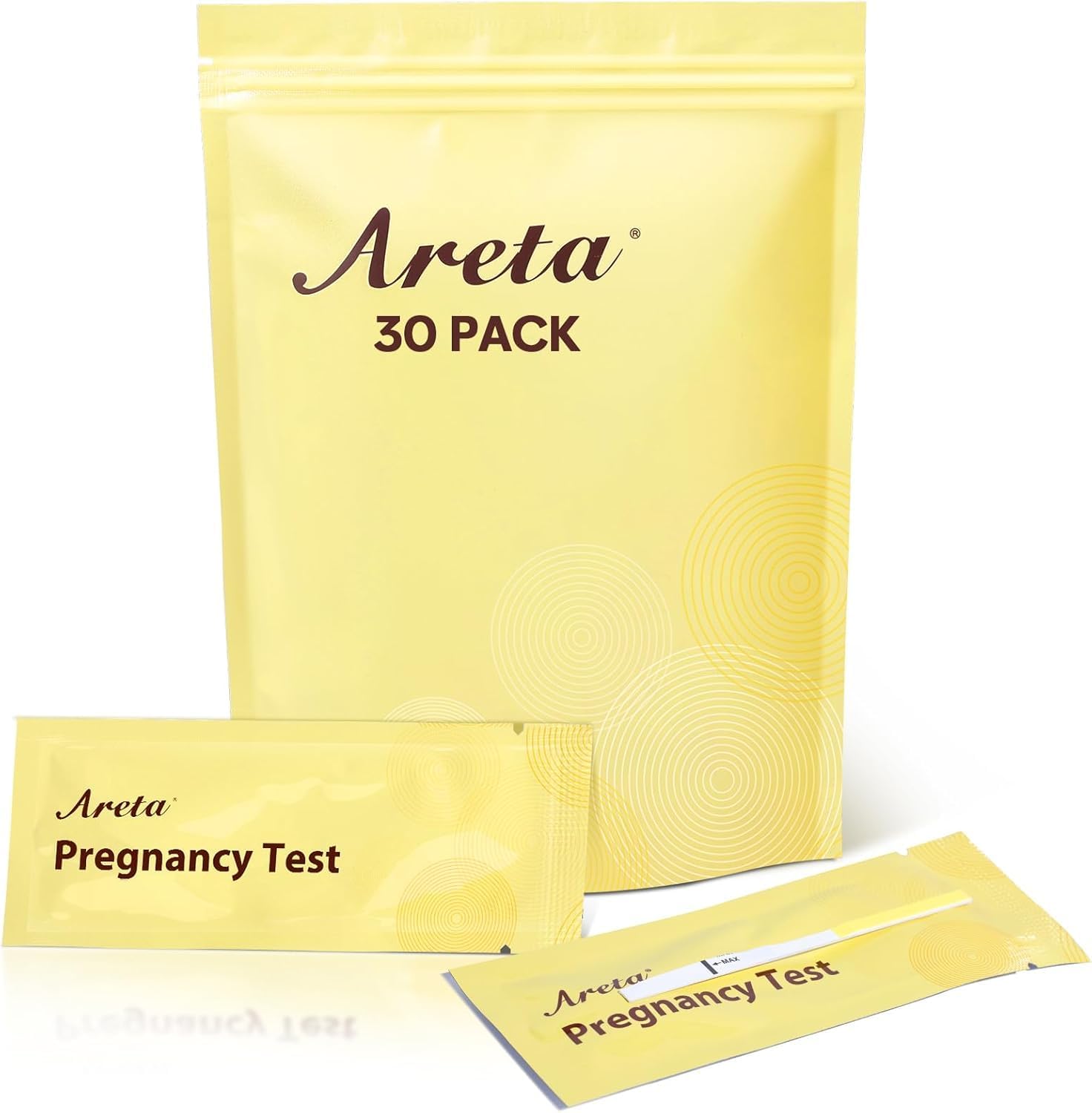 Areta 30 Pregnancy Test Strips: Accurate Kit for Rapid Results | 30 Pack hCG Tests