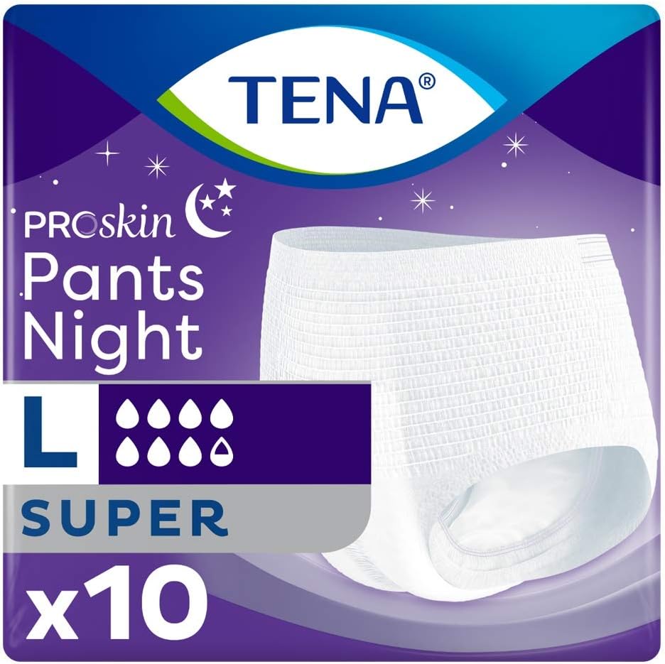 Tena Pants Super Night - Large - Pack of 10