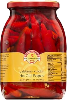 Vulcan, Long Hot Calabrian Red Chili Peppers, Club Pack, 33.51 oz, (950 g) TuttoCalabria