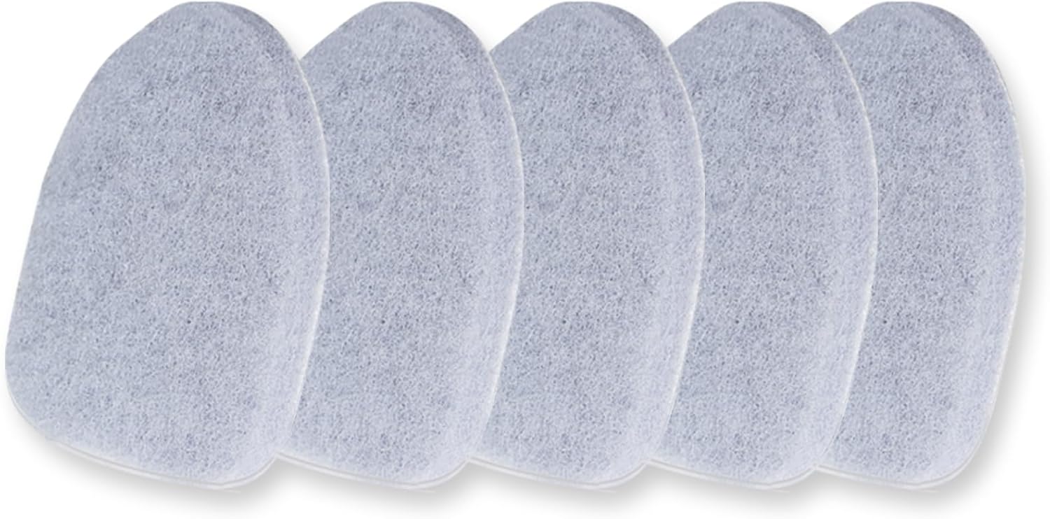 Bryquelin 5 Pcs Cleaning Tub and Tile Scrubber Brush Refill Replacement Head Scrub Sponge, Scouring Head Pads Refill for Extendable Tub Tile Shower Scrubber for Cleaning Non-Scratch