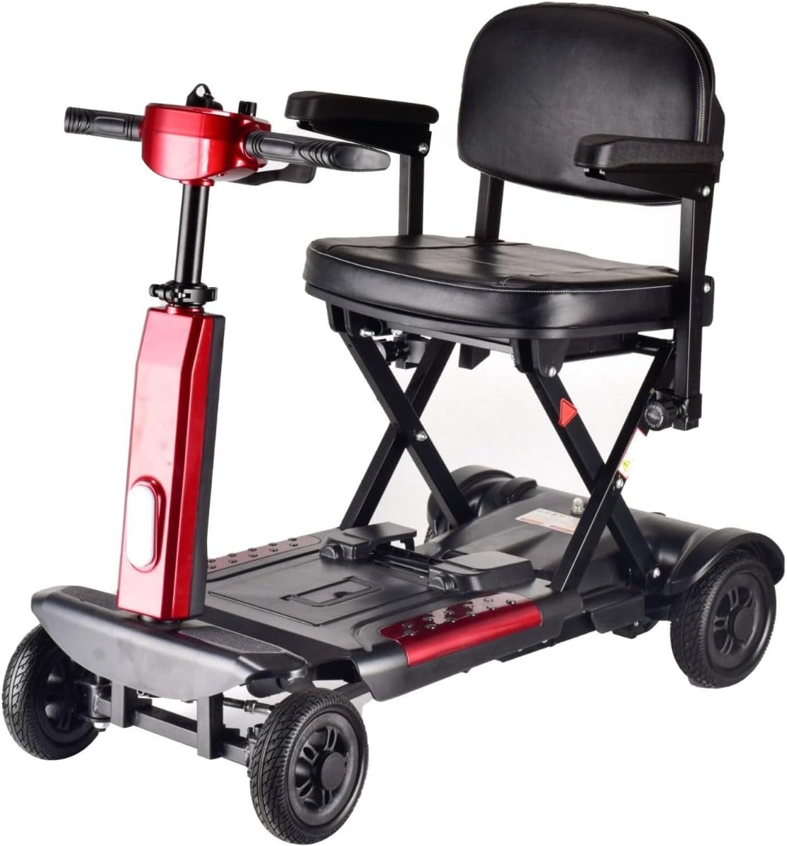 Foldable Electric Mobility Scooter Folding Mobility Scooter Mobility Chair Portable 4 Wheel Travel Scooter Removable Battery 10Ah Boot Scooter 24kg