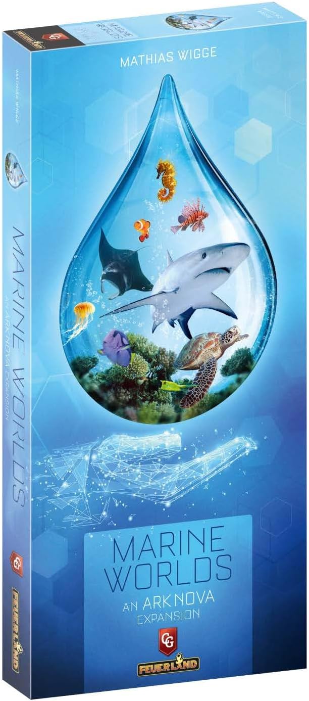 Ark Nova: Marine Worlds Strategy Board Game Expansion - Introduces Sea Animals Into Your Zoo, 1-4 Players, Ages 12+