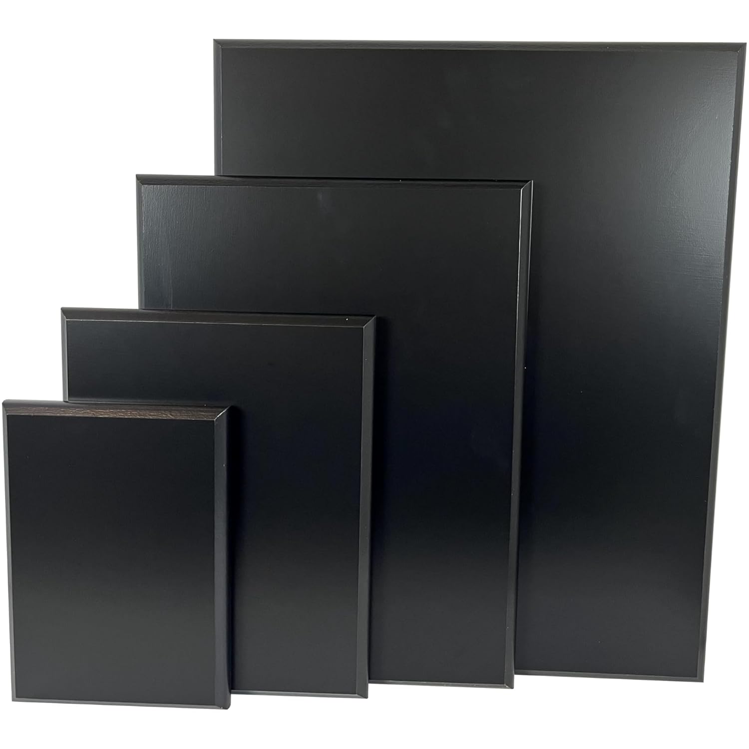 Finished Wood Plaque Blank, Perfect for Crafts, Multiple Sizes and Materials, Engravable Wooden Plaques (Black Finish, 9x12 inch)