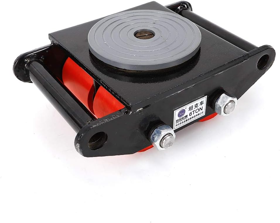 Machinery Skate Dolly, 13200 LBS/6T Industrial Machinery Mover, Heavy 360° Rotation Duty Steel Machinery Moving Skate, for Warehouse, Workshop, Factory
