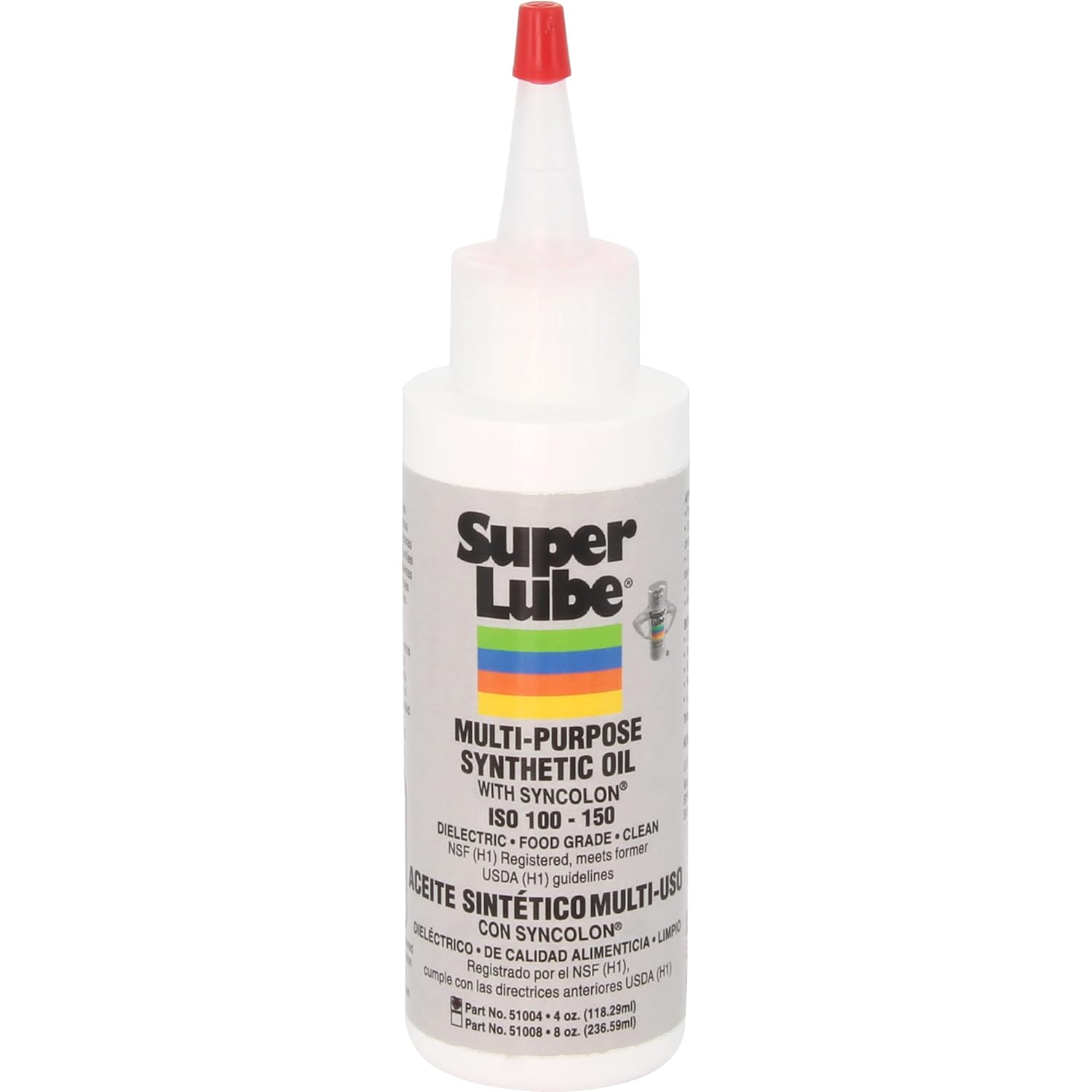 Super Lube 51004 Synthetic Oil with PTFE, High Viscosity, 4 oz Bottle,Translucent white(Packaging may vary)