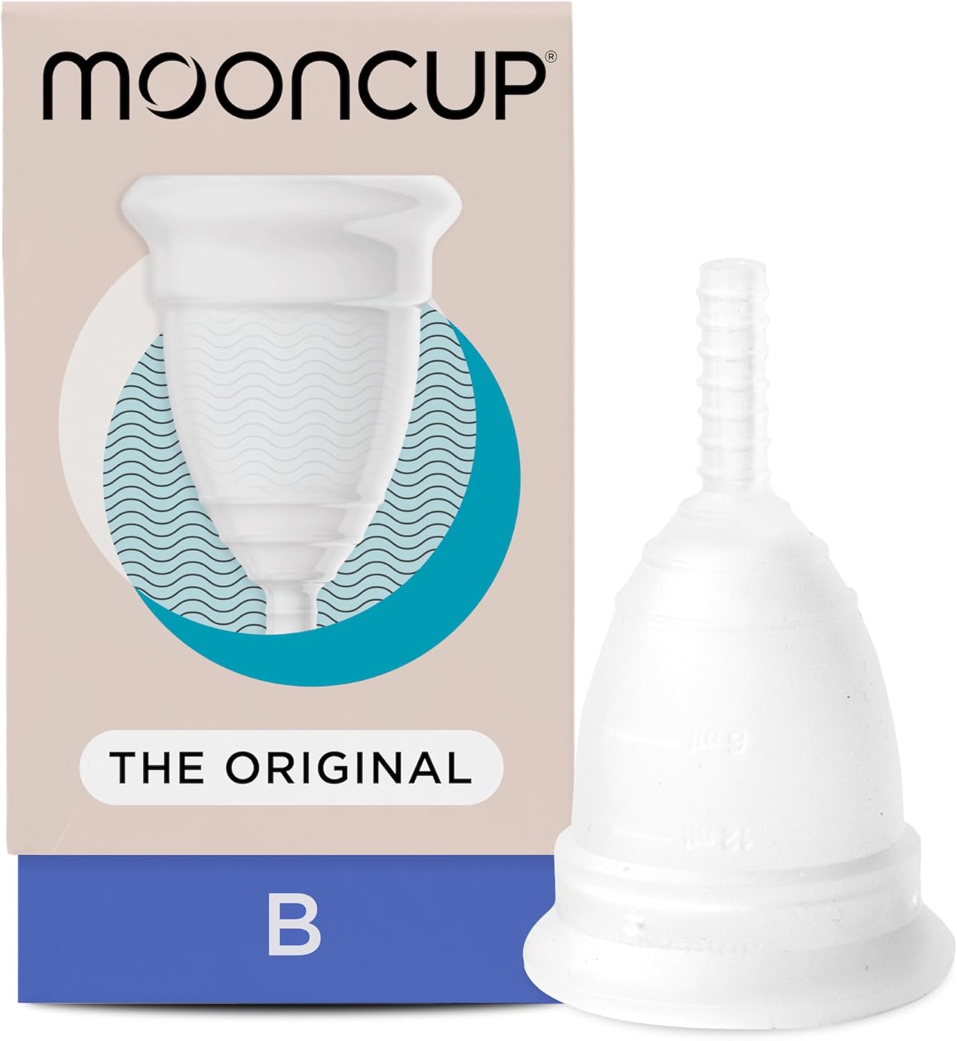 Mooncup The Original Silicone Menstrual Cup, Reusable, Ultra Soft & Easy Insert, Great for Heavy Flows, Size B, Age 30 or Under (Pack of 1)