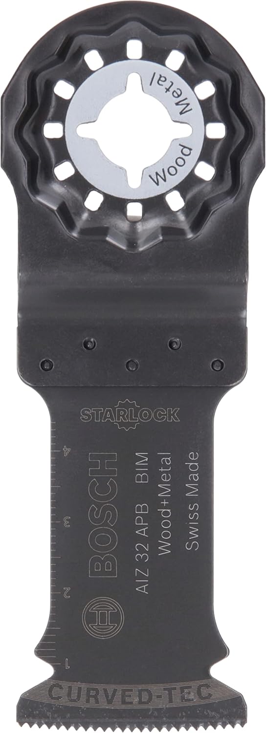 Bosch Accessories 1x Starlock BIM Plunge Cut Blade AIZ 32 APB Wood and Metal (for Wood, Abrasive Wood Materials, Plastics, 50 x 32 mm, Accessories for Multi Tools)