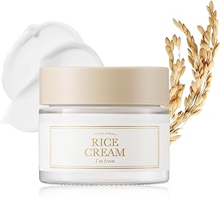 I'm from Rice Cream 1.69 Ounce, 41% Rice Bran Essence with Ceramide, Glowing Look, Improves Moisture Skin Barrier, Nourishes Deeply, Smoothening to Even Out Skin Tone, K Beauty