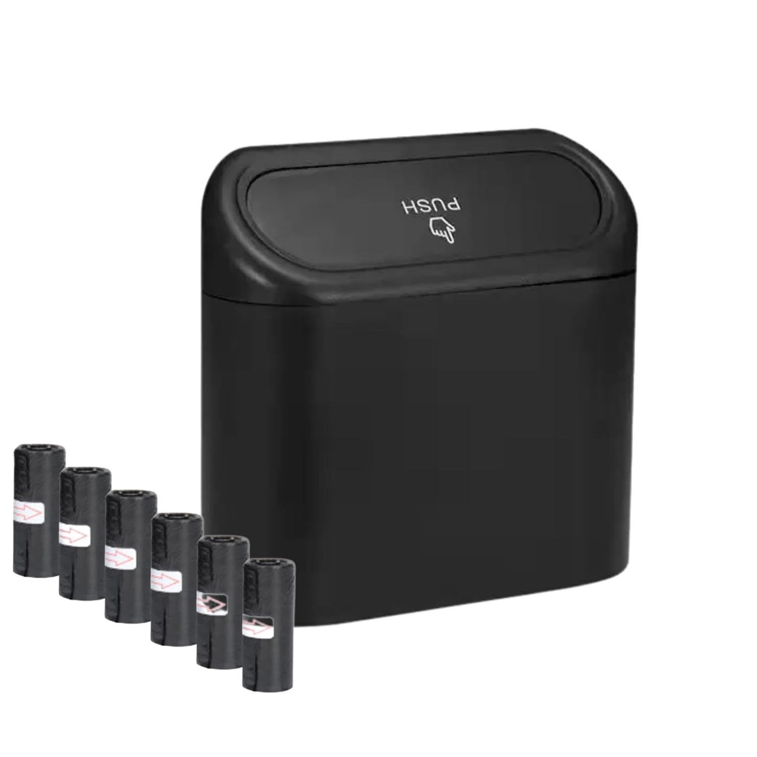 ALTIJARAT INT Car Bin with 90 Pcs Trash Bag-This Car Trash Can Easy to Hang- Car Bin Tidy is Water-Resistance (SMALL) (Small)