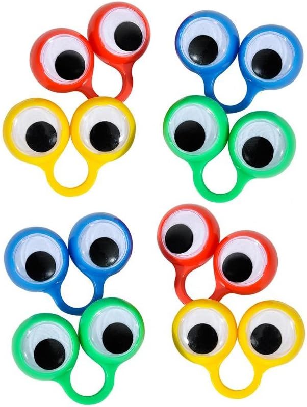 Large Eye Finger Puppets (12/Pack) Novelty