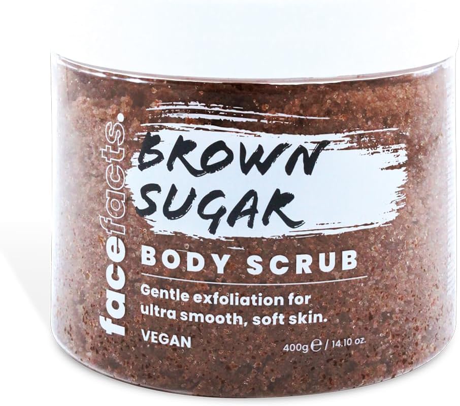 Face Facts Body Scrubs | Brown Sugar | Exfoliates + Softens |400g