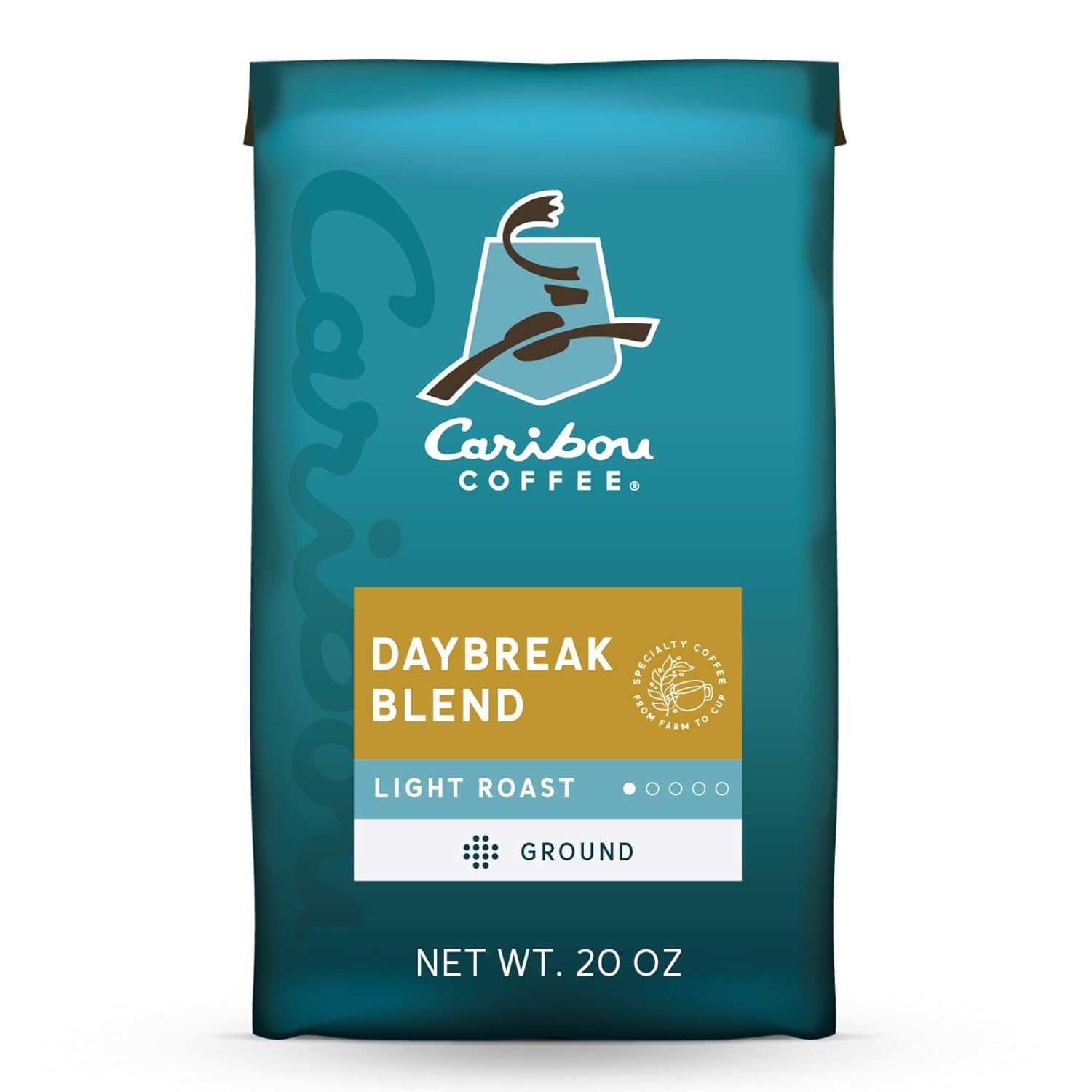 Caribou Coffee, Light Roast Ground Coffee - Daybreak Morning Blend 20 Ounce Bag