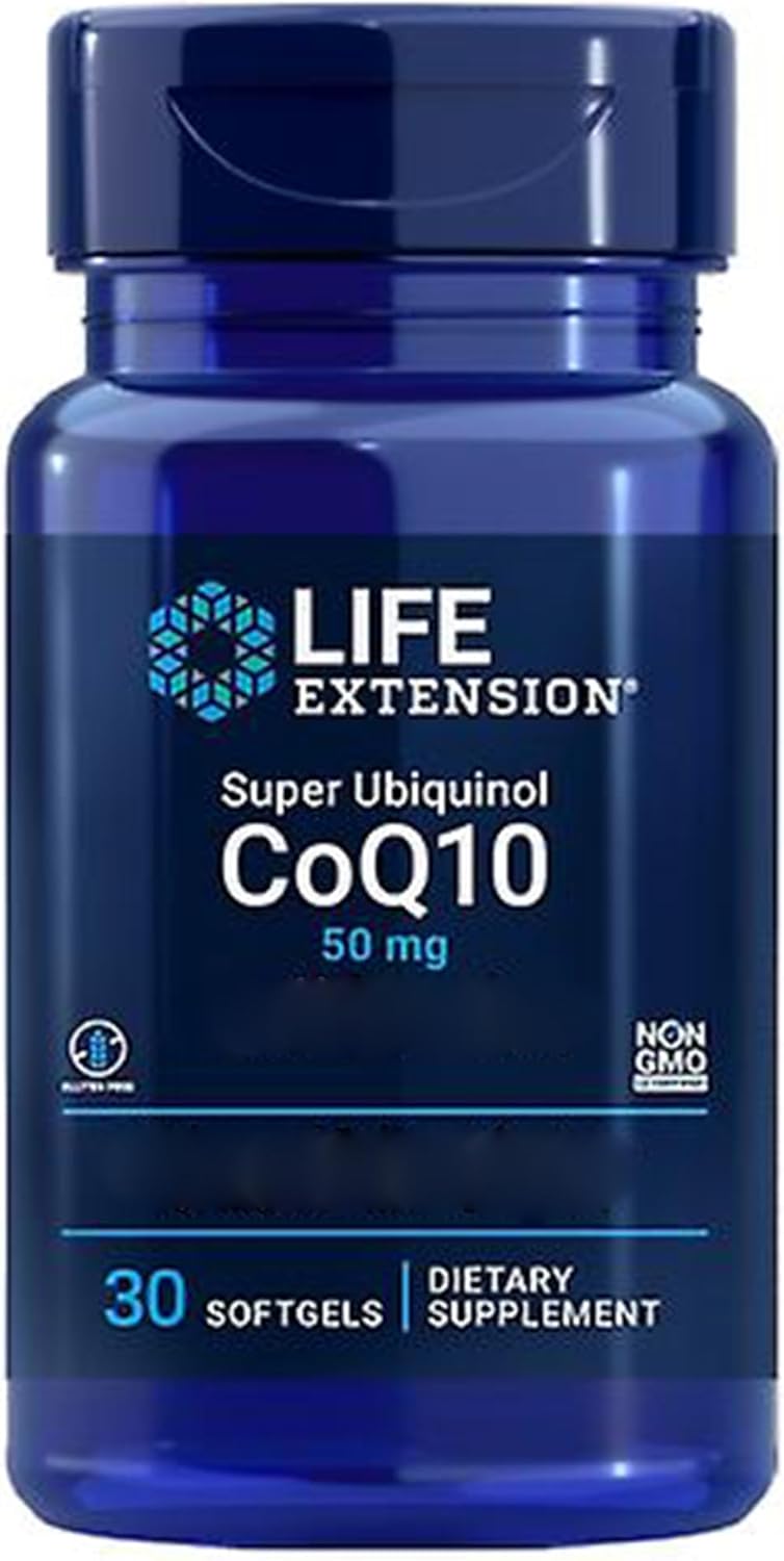 Life Extension Super Ubiquinol, Enhanced Mitochondrial Support, 50mg, Kaneka-Ubiquinol, 30 Softgels, Gluten Free, Soy Free, Non-GMO