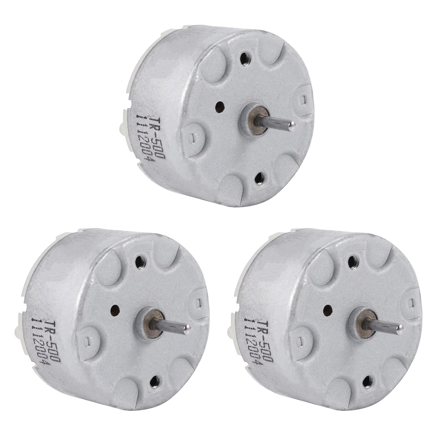 Wresetly 3 x -500 TB-12560 DC1.5-12V 2700 min idle speed 32 mm diameter DC motor silver