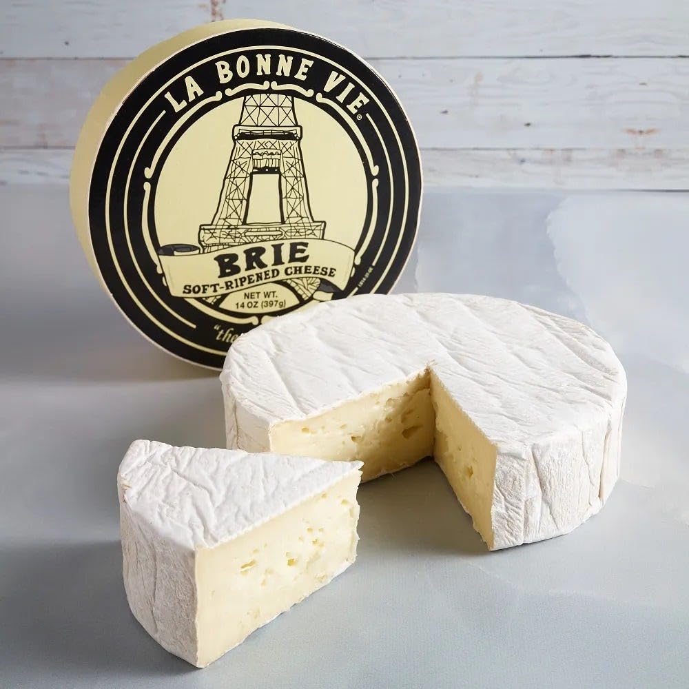 La Bonne Vie Double Creme Brie Cheese (Case of 6 x 14 ounces)