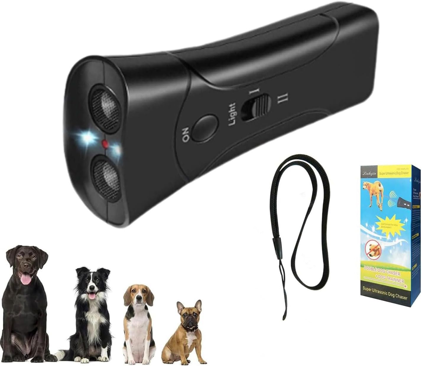 GUSHE Pet Zen Pro Anti Barking Device - Upgrades Dog Bark Deterrent Devices, Ultrasonic Anti Dog Barking Control Device, 2 Training Modes, Handheld and Portable Training Equipment for All Dogs