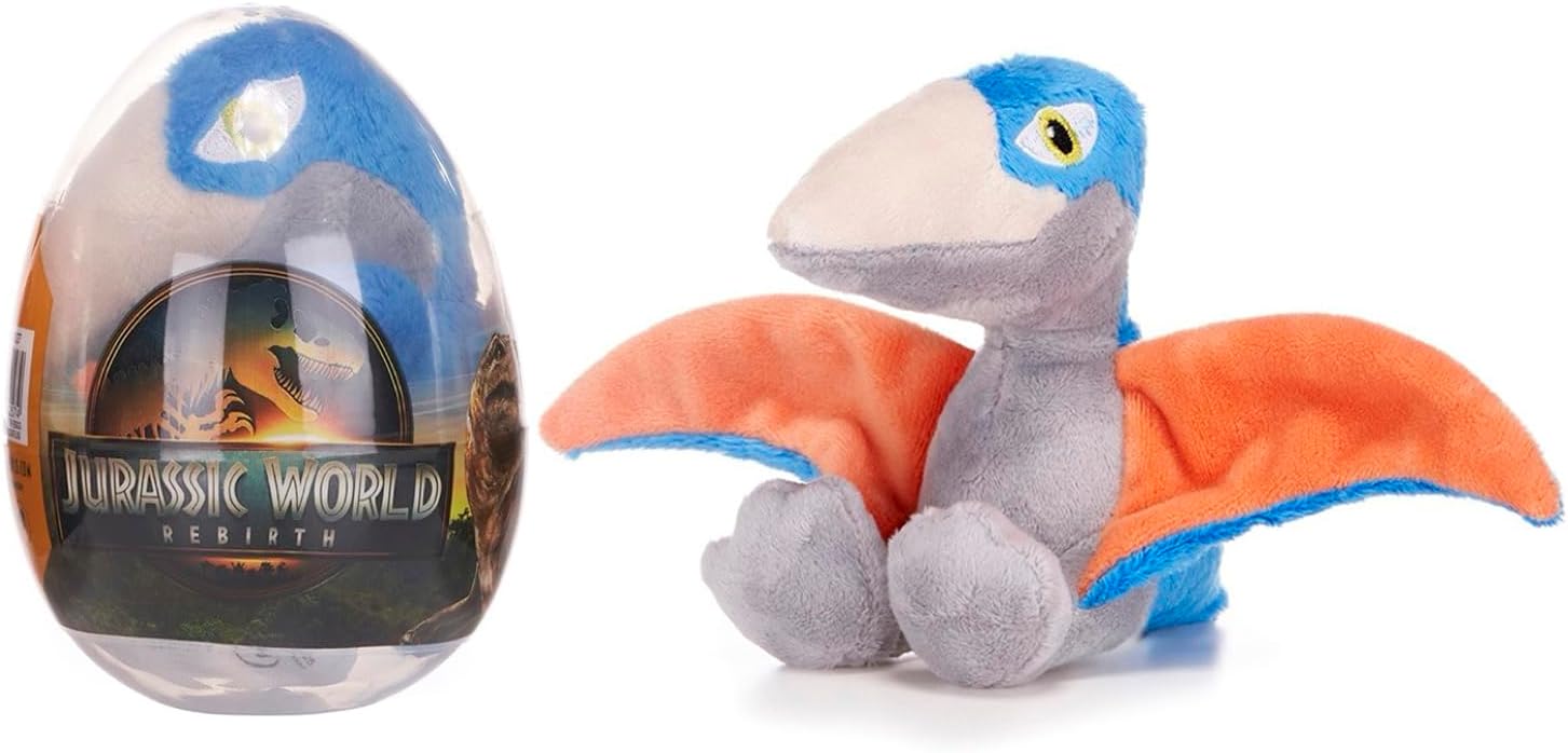Jurassic World Rebirth Movie 5" / 13cm Quetzalcoatlus Dinosaur Soft Plush Toy in Plastic Egg