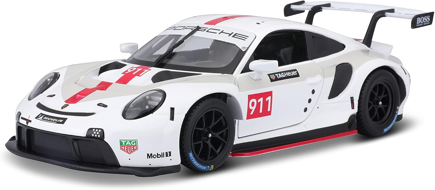 Bburago B18-28013 Porsche 911 RSR GT 1:24 Scale Die-Cast Collectible Car Age 3+, Assorted Designs and Colours