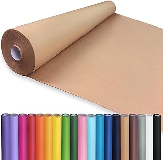 PerkHomy 36" x 2,400" (200') Brown Kraft Paper Roll for Craft Bulletin Board Paper Kids Art Table Covering Crafting Gift Wrapping Bouquet Packing Parcel 70GSM 50LB (Brown, 36" x 200')