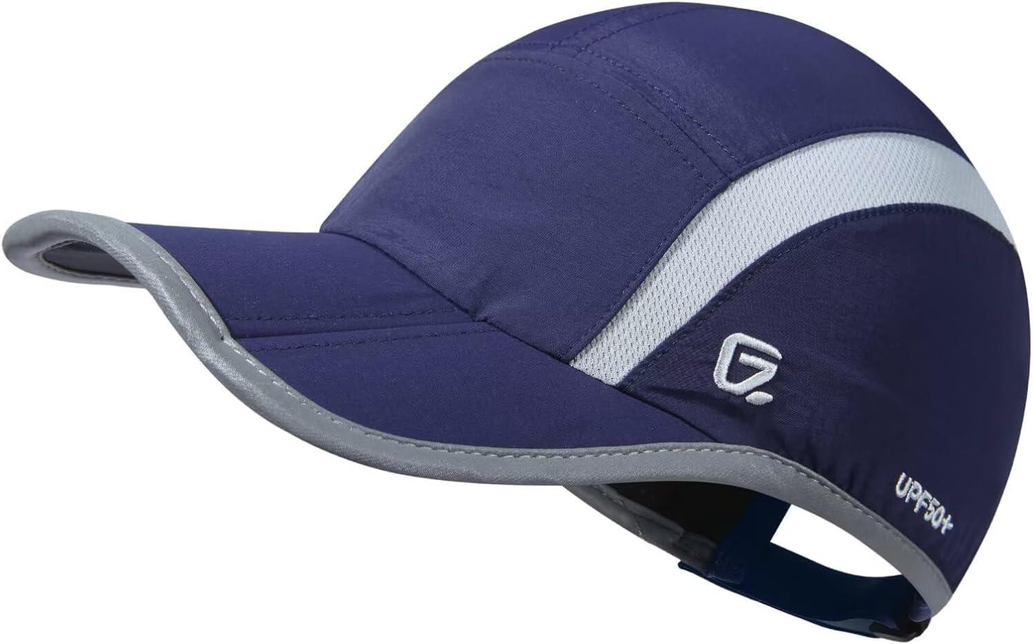 GADIEMKENSD UPF50+ Folding Outdoor Hat Unstructured Reflective Design Breathable Soft Sport Cap for Outdoor Sport