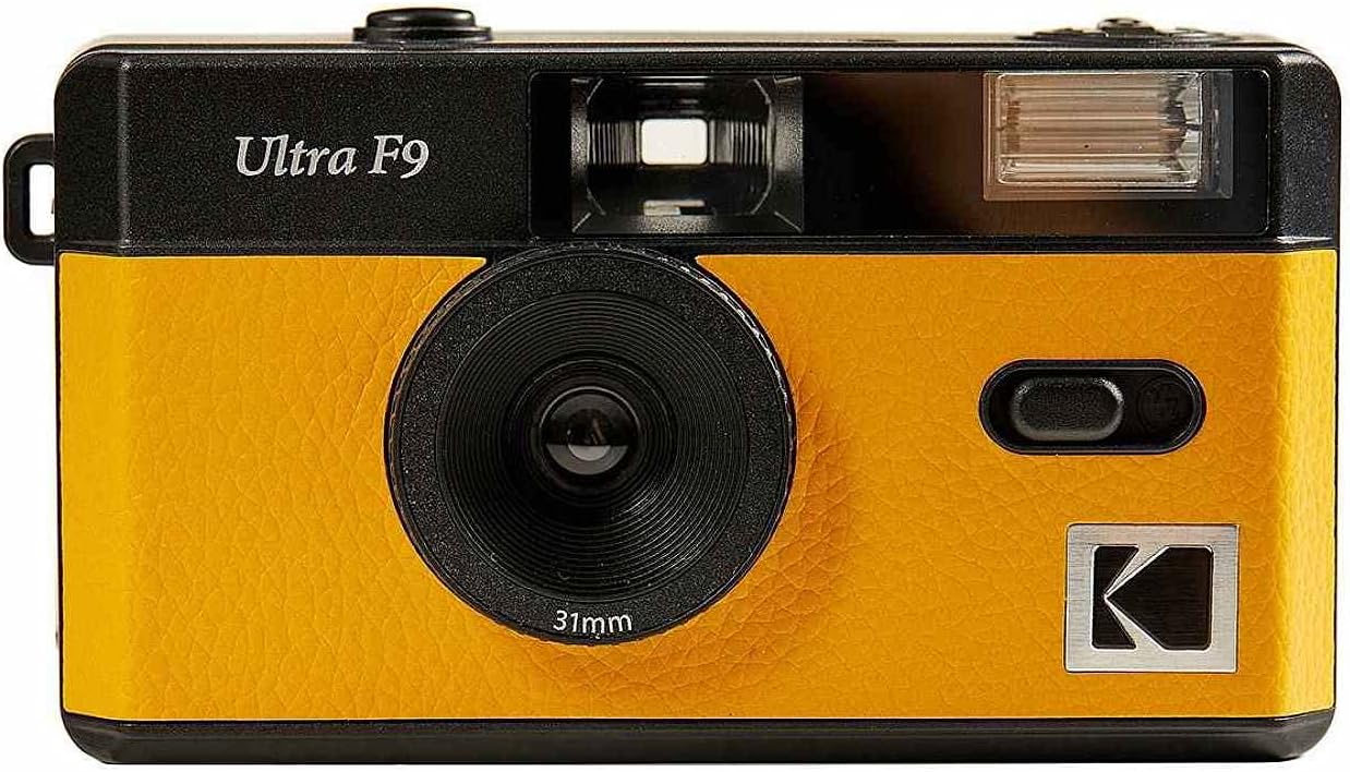 KODAK 490172 Ultra F9 35mm Film Camera Camera - Retro Style, Focus Free, Reusable, Built in Flash, Easy to Use (Kodak Yellow)