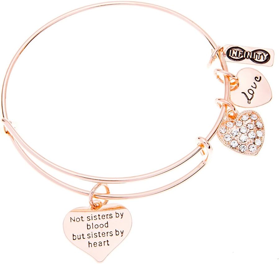 Infinity Collection - Best Friends Bangle Bracelets for Women, Friend Jewelry, Infinity Non-Tarnished Adjustable Bracelets. Gift for Friends