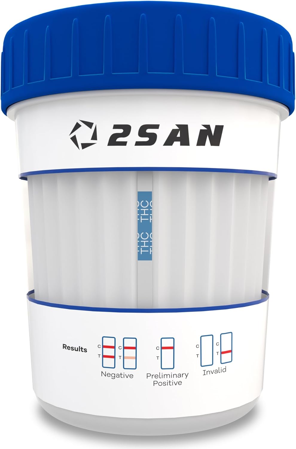 2San THC Urine Drug Test – Sensitive at-Home Marijuana Screening Kit – Detects THC at 15 ng mL – Fast 5-Min Results – Easy & Reliable Cannabis Test Strip (1 Pack, 1 Test)