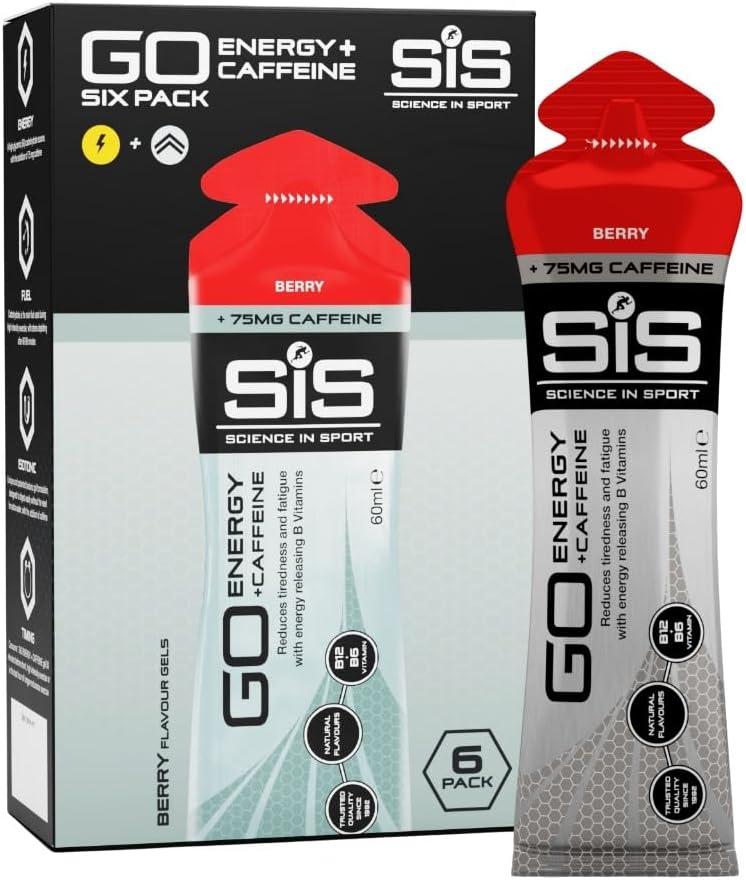 Science in Sport Go Isotonic Energy Gel with Caffeine, Berry Flavour, 60ml (6 Packs)