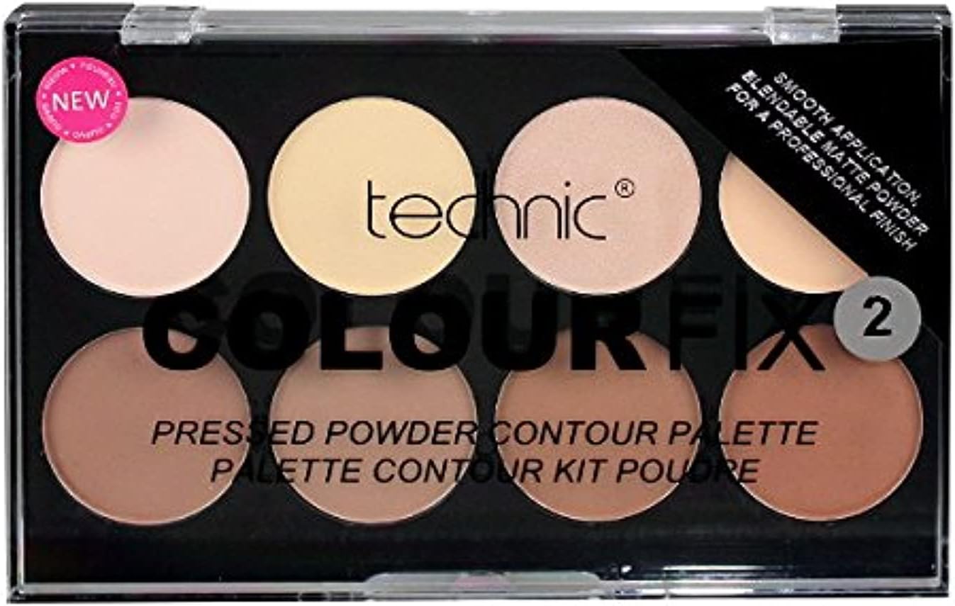 Technic Colour Fix 2 Pressed Powder Contour Palette, 3.5 g, 8 Piece