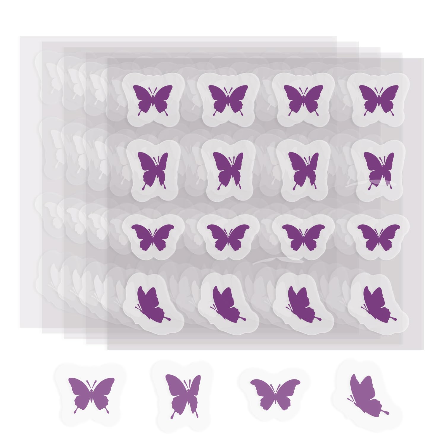 80 Pack UV Detection Stickers for Sunscreen Butterfly Pattern- Sunscreen Dots UV Stickers for Kids Adults -Waterproof Sun Protection UV Sunblock Patch SPF Sensing Spots Patches for Reapplying Reminder