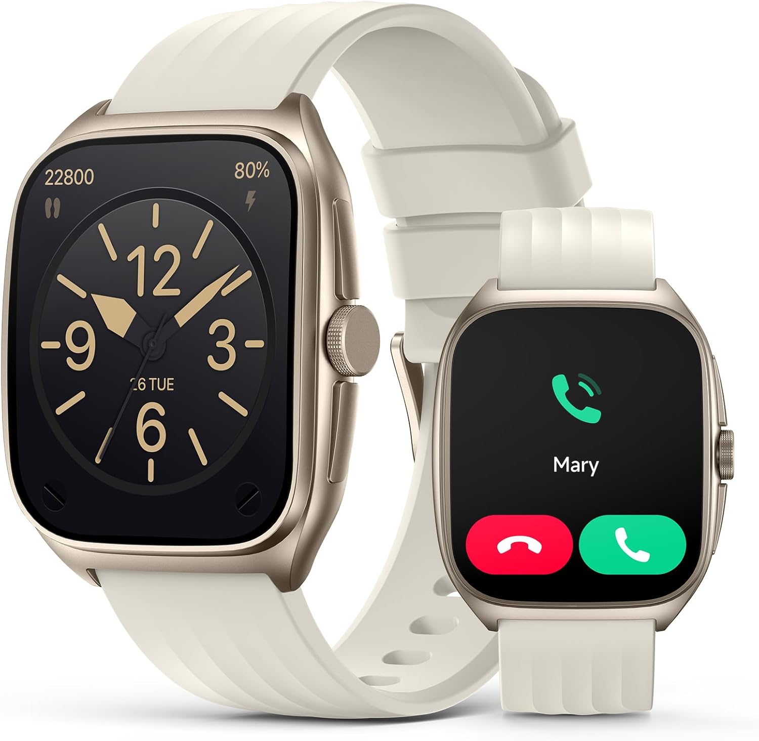 2025 SOUYIE Smart Watch for Men and Women with SOS Emergency Alert, 1.85" AMOLED Fitness Tracker with 100+ Sports Modes, Heart Rate, SpO2, Sleep Monitor, IP68 Waterproof, Compatible Android and iPhone