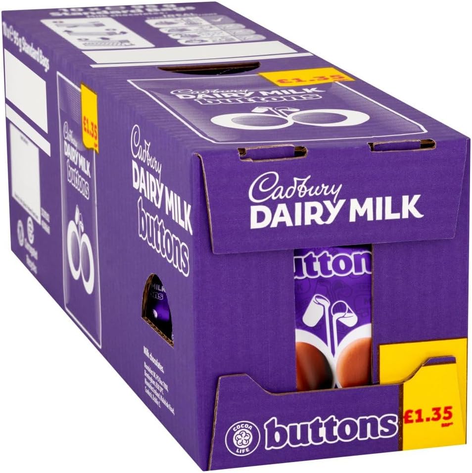Dairy Milk Buttons Chocolate Bag Case of 10x85g