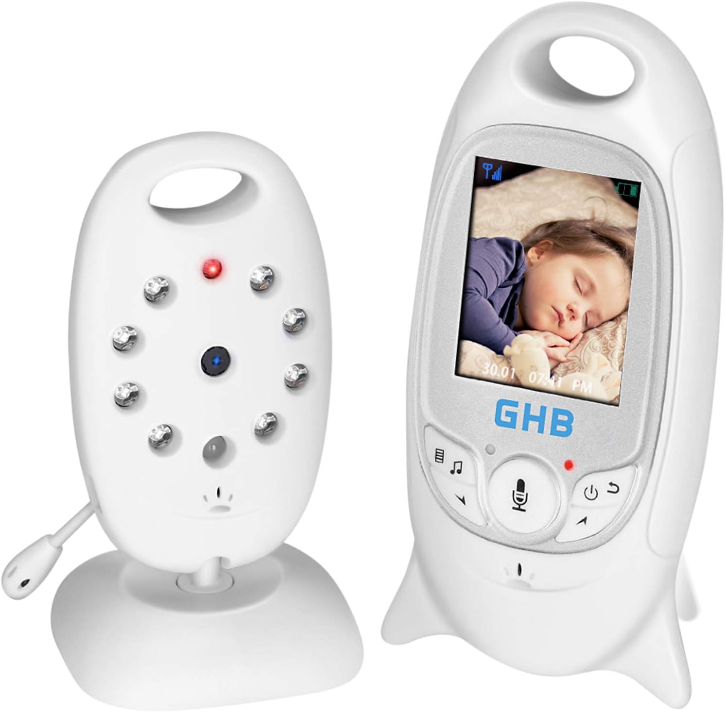 GHB Baby Monitor with Camera, Night Vision & 2-Way Talk