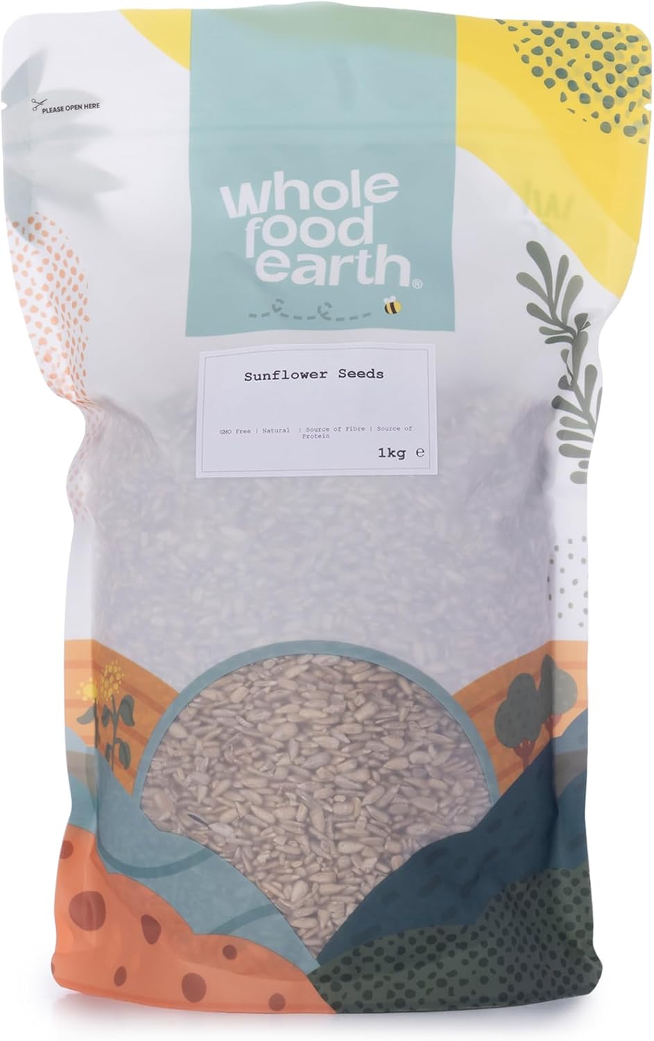 Wholefood Earth Sunflower Seeds - 1kg - Natural - High Fibre - Source of Protein
