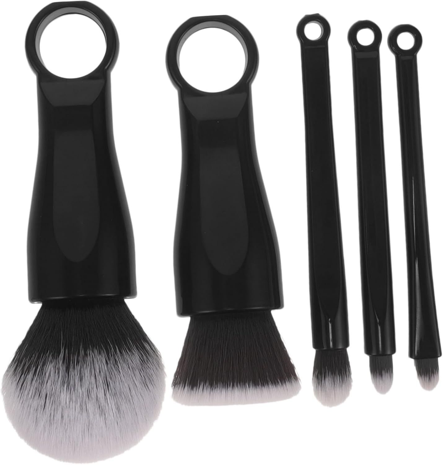 CALLARON 5pcs Portable Makeup Brush Soft Bristle Foundation and Powder Applicators for Face Makeup Essential Cosmetic Tools for Everyday Use