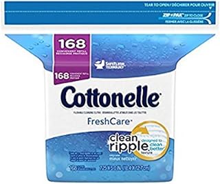 Cottonelle Fresh Care Flushable Moist Wipes Refill, 168ct (Pack of 2)