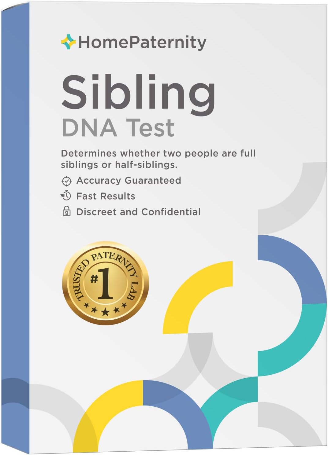 Sibling DNA Test, Fast Results, Highest Accuracy Available with Up to 34 Genetic Markers Tested, All Lab Fees & Shipping Included