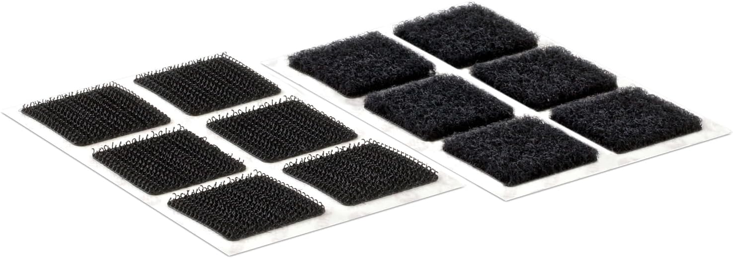 Velcro VEL-EC60236 24pk Black Stick On Squares, 25mm