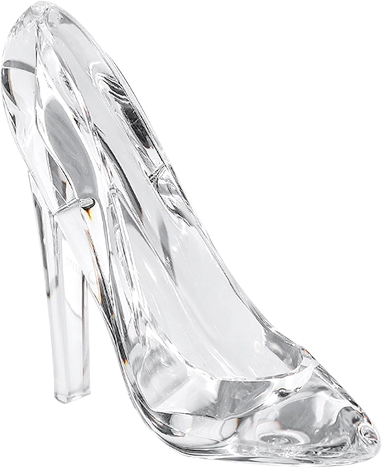 Cinderella Glass Slipper Acrylic Crystal High Heels Shoes Ornament Crystal Shoe Decorative Womens High Heels for Wedding and Birthday Decor