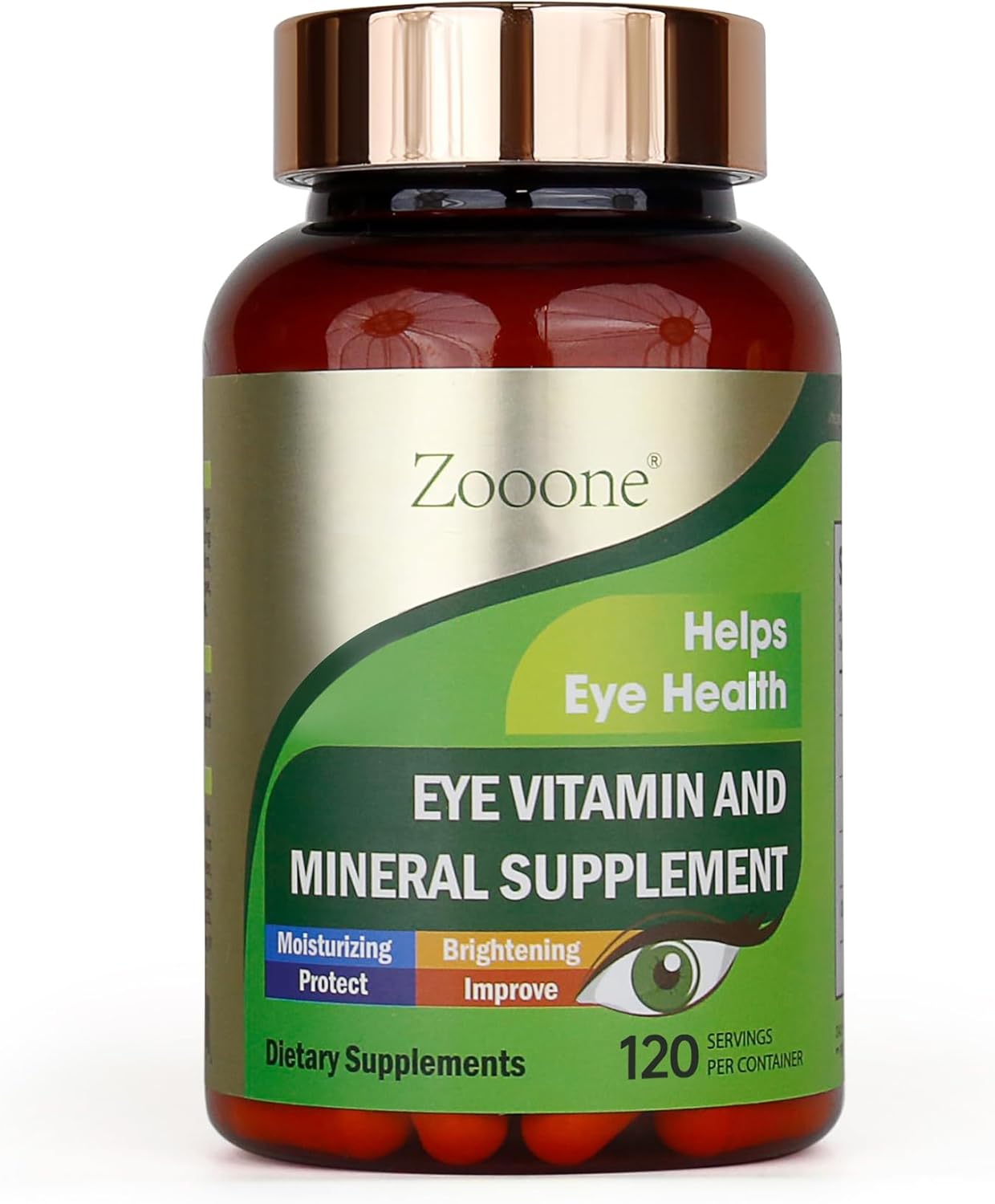 zooone- 120pcs Lutein Eye Vitamins Supplement for Macular Health and Dry Eye, Contains Lutein, Zinc, Vitamins C/E & Zeaxanthin to Support Eye Health