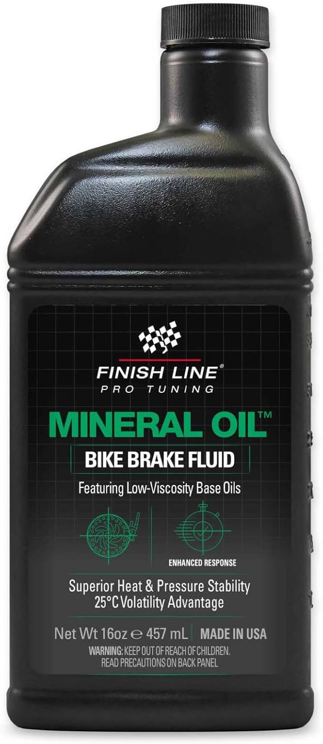 Finish Line Mineral Oil Bicycle Brake Fluid Low Viscosity 16 fl oz
