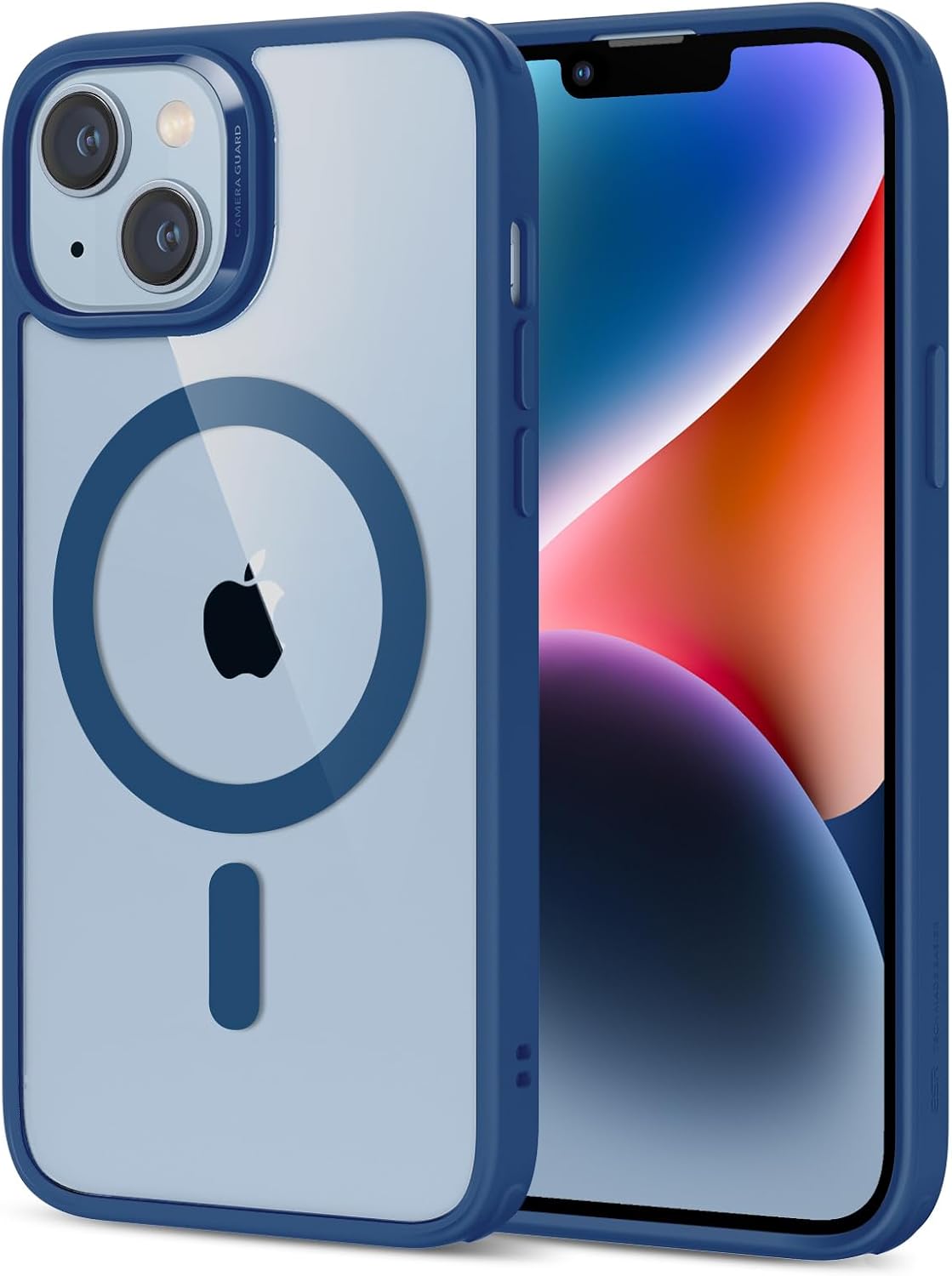 ESR for iPhone 14 Case/iPhone 13 Case, Compatible with MagSafe, Shockproof Military-Grade Protection, Magnetic Phone Case for iPhone 14/13, Classic Series (HaloLock), Clear Blue