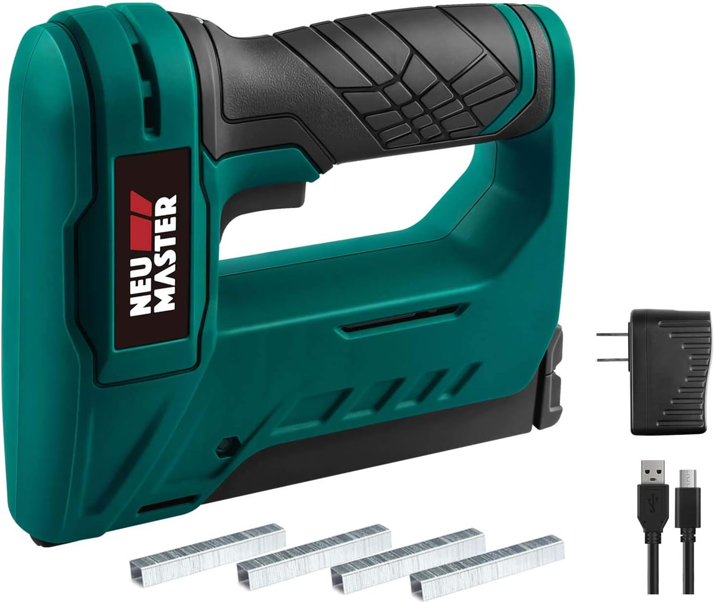 NEU MASTER Electric Staple Gun, Cordless Staple Guns with Staples & USB Charger, Heavy Duty for Upholstery, Crafts, Carpentry, Material Repair, Furniture DIY NTC0070