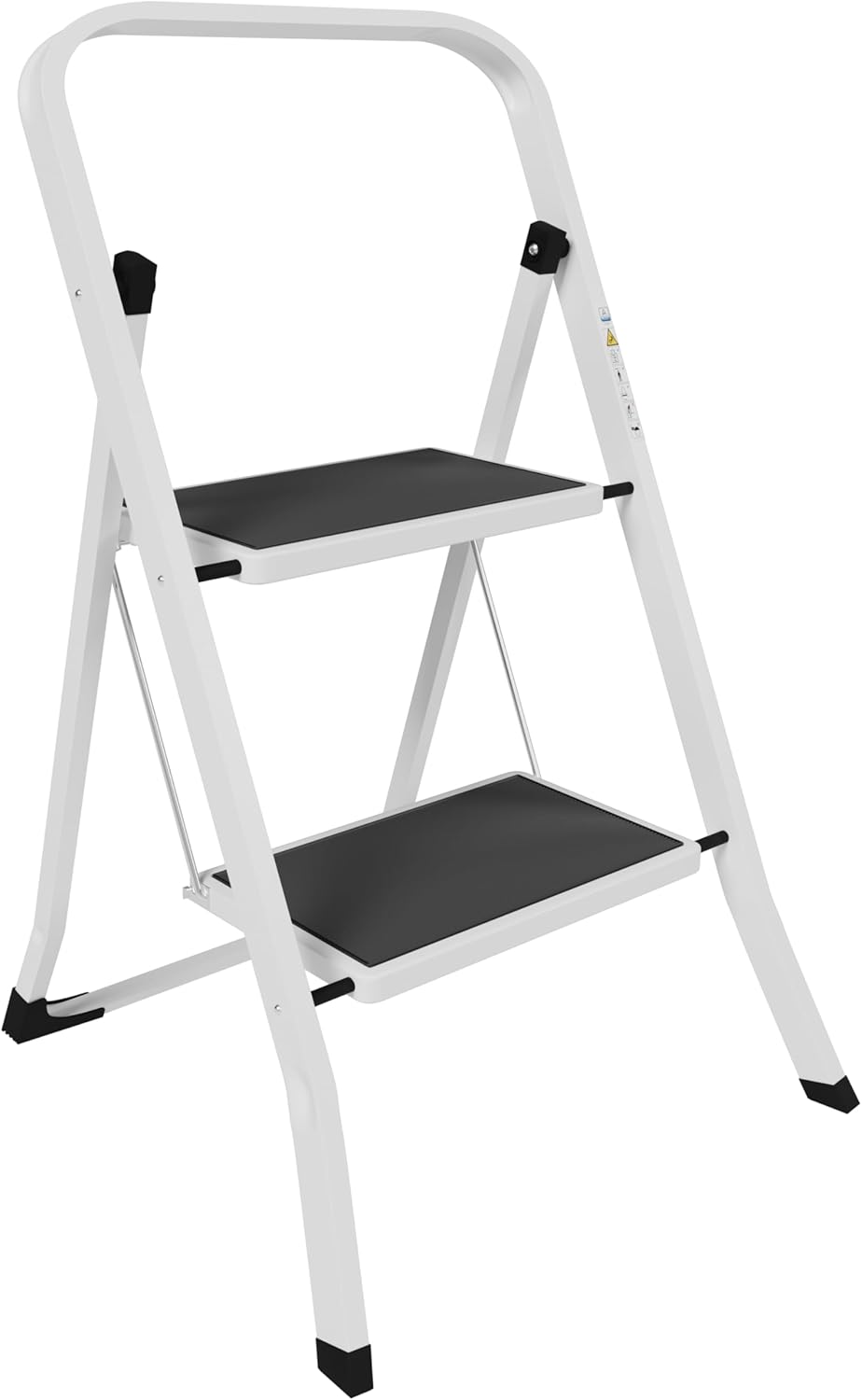 Home Vida 2 Step Ladder, Heavy Duty Steel, Portable Folding, Anti-Slip Mat, Home, Kitchen, DIY, Gardening Step Ladder, 150kg Max Capacity
