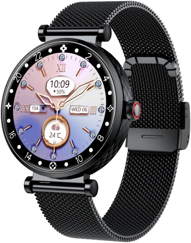 Smart Watch 1.19" AMOLED Ultra-Clear Display, Smart watches for Women with 110+ Sports Modes/Heart Rate/Sleep Monitor, Smartwatch IP68 Waterproof for iPhone/Samsung/Android