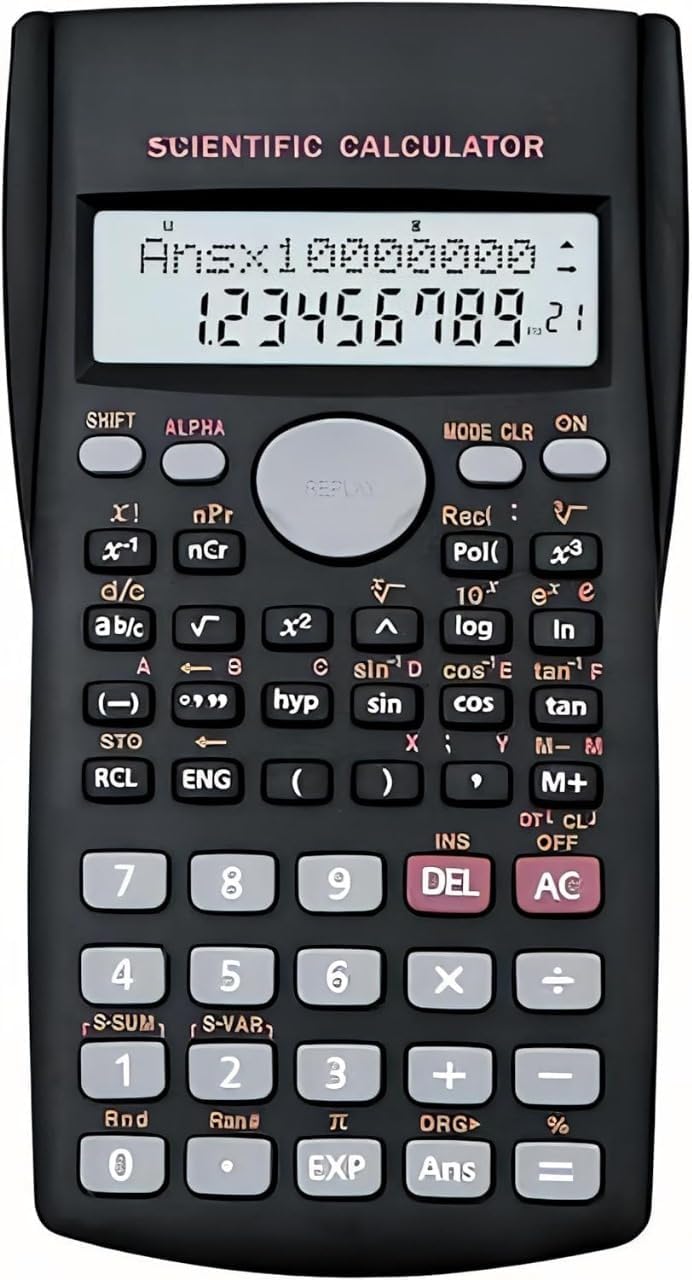 scientific calculator for secondary school 12 Digit Double Line Display mathematical calculator with 240 functions suitable for Secondary School Students, Teachers and Business Use