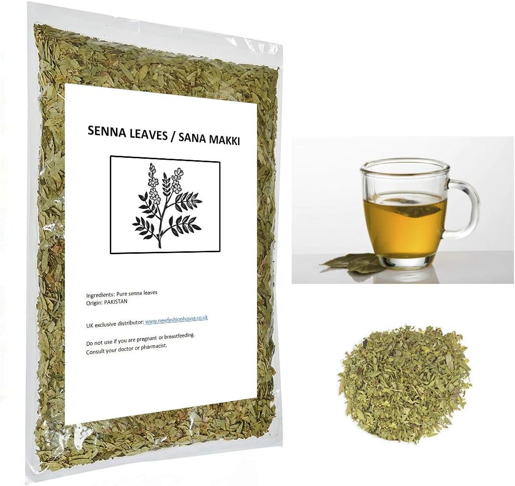 1kg bag Pure Herbal Senna Leaves | Natural Green Tea | Pure Sana Makki Leaves | Loose Tea coms in a pouch with ziplock bags for freshness. Use to cure many illnesses (1kg)