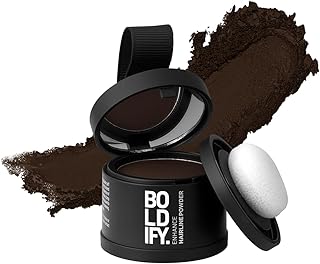 BOLDIFY Hairline Powder - Root Touch Up & Hair Loss Cover Up, Instant Gray Coverage 48-Hour Stain-Proof Hair Color Powder for Women & Men, Hair Fibers and Hair Topper Alternative (Dark Brown)