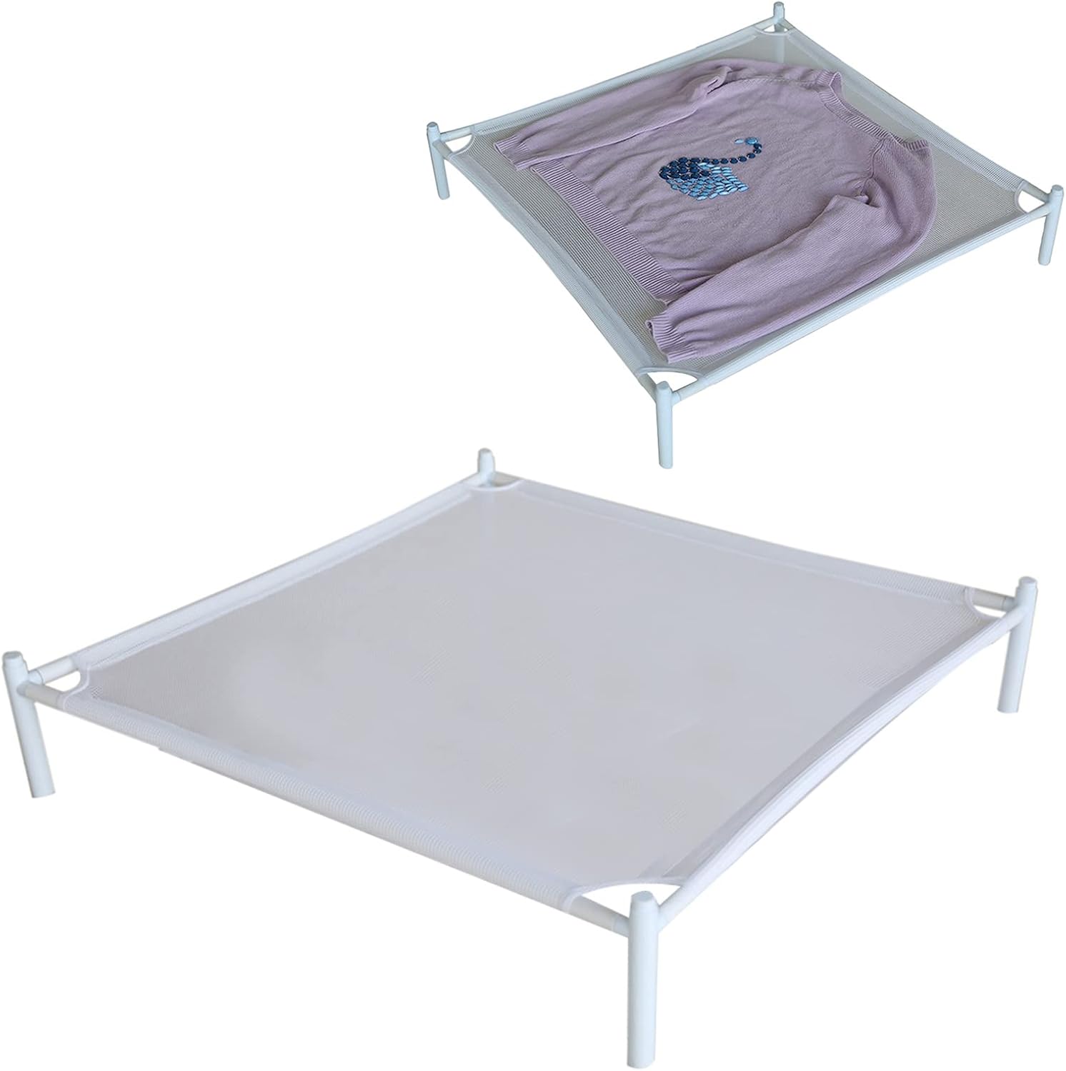Meindin Sweater Flat Drying Rack, Sweater Drying Stand with Fold-Flat Legs, Mesh Clothes Drying Rack Stackable Laundry Drying Rack Lay Flat Dryer, Portable Laundry Net Dry Rack for Indoor or Outdoor